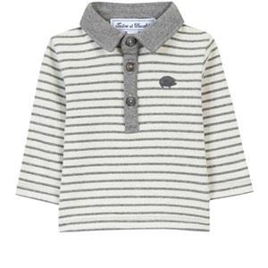 Tartine et Chocolat Striped Polo Shirt Gray 12 Months