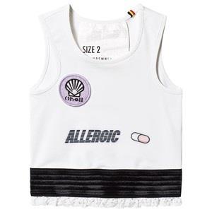 Caroline Bosmans Tank Top With Embroidery White Allergic 2 Years