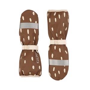 Kuling Vilnius Recycled Dotted Rain Mittens Brown