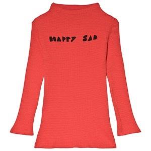 Bobo Choses Happy Sad Full Turtle Neck T-Shirt Red Clay 2-3 Years