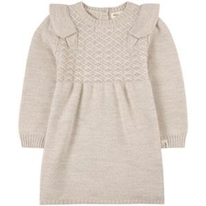 Little Jalo Flounce Knit Dress Cream 68 cm