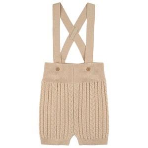 Buddy & Hope Mini Cable Knit Shorts With Suspenders Off-white 62/68 cm