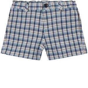 Bonpoint Checkered Shorts Blue 6 months