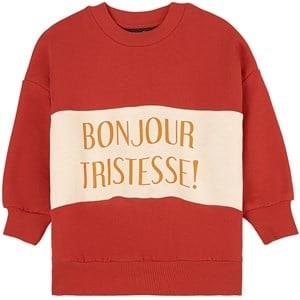 Mini Rodini Bonjour Tristesse Sweatshirt Red 80/86 cm