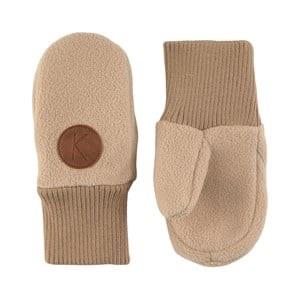 Kuling Livigno Recycled Wind Fleece Mittens Sand 0-2 Years