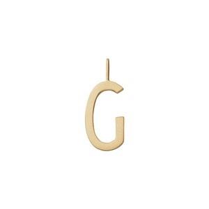 Design Letters Gold Letter Charm 16 mm - G One Size