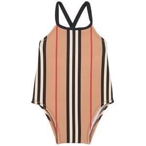 Burberry Icon Stripe Swimsuit Beige