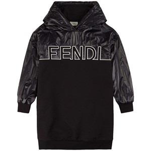 Fendi Branded Sweat Dress Black 8 Years