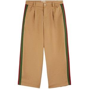 Gucci Branded Wool Pants Primitive Camel/Mix