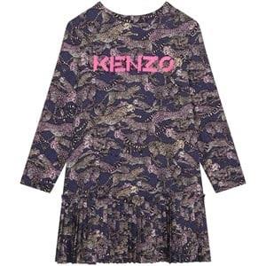 Kenzo Printed Branded Dress Plum 14 Years