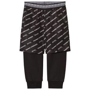 Versace Black Logo Print Shorts and Sweat Pants Set 6 years