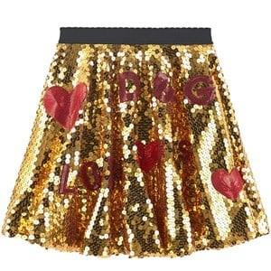 Dolce & Gabbana Mini Me Sequin Skirt Gold