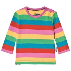 Frugi Favorite T-Shirt Foxglove Rainbow Stripe 0-3 months