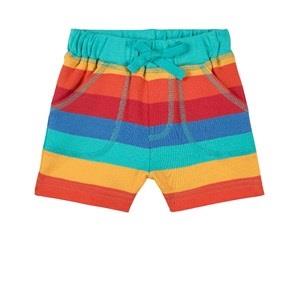 Frugi Little Stripy Shorts Rainbow Stripe 0-3 months