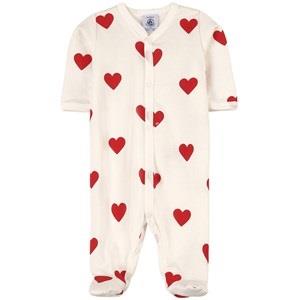 Petit Bateau Heart Printed Footed Baby Body Cream 1 month