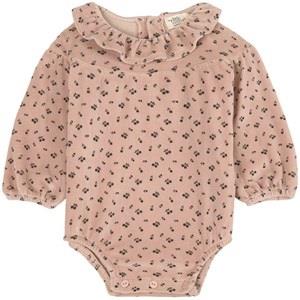 My Little Cozmo Printed Velour Romper Soft Pink 3 Months
