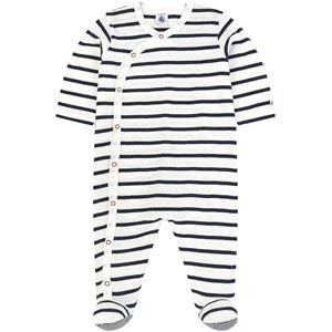Petit Bateau Striped Footed Baby Body White