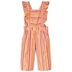 Velveteen Striped Jumpsuit Pink 4 years
