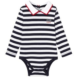 Jacadi Striped Baby Body Navy 6 Months