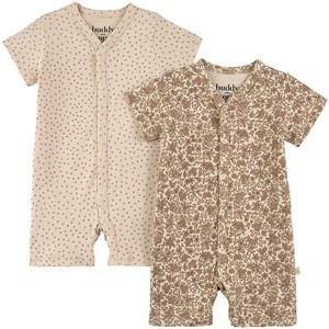 Buddy & Hope Sixten GOTS 2 Dotted Floral Rompers Cream 50/56 cm