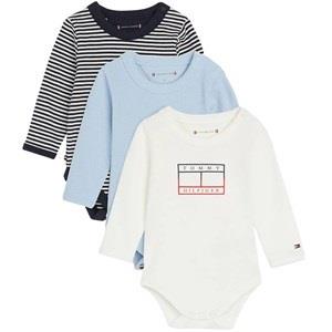 Tommy Hilfiger 3-Pack Baby Bodies Chambray Sky 68 cm