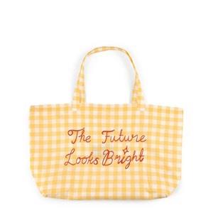 Mini Rodini Gingham Tote Bag Yellow Clothing Foot - One Size