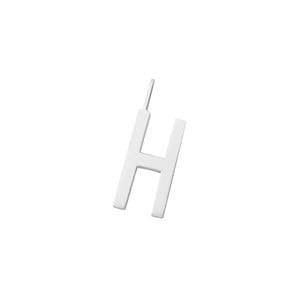 Design Letters Silver Letter Charm 16 mm - H One Size