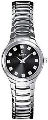 Bulova Naisten kello 96P13 Diamond Musta/Teräs Ø26 mm