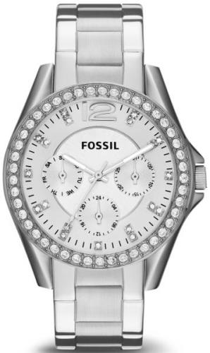 Fossil Naisten kello ES3202 Riley Valkoinen/Teräs Ø38 mm