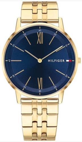 Tommy Hilfiger Miesten kello 1791513 Sininen/Kullansävytetty teräs