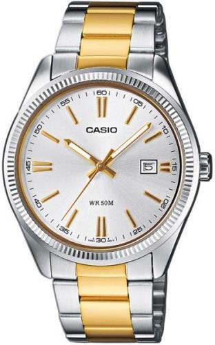 Casio Miesten kello MTP-1302PSG-7A Hopea/Kullansävytetty teräs Ø39