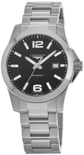 Longines Miesten kello L3.776.4.58.6 Conquest Musta/Teräs Ø39 mm