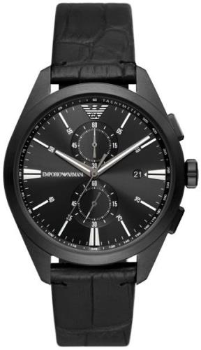 Emporio Armani Miesten kello AR11483 Claudio Musta/Nahka Ø43 mm