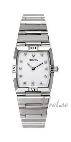 Bulova Naisten kello 96P000 Diamonds Dam Valkoinen/Teräs Ø23 mm