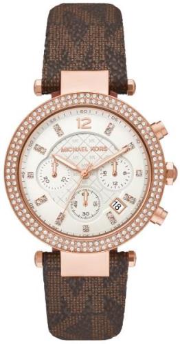 Michael Kors Naisten kello MK6917 Parker Valkoinen/PVC