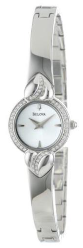 Bulova Naisten kello 96X111 Crystal Valkoinen/Teräs Ø20 mm