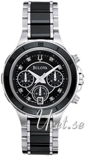 Bulova Naisten kello 98P126 Diamond Musta/Keraaminen Ø33 mm