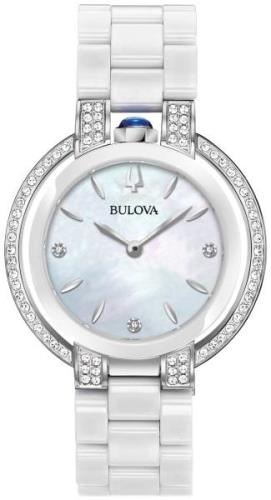Bulova Naisten kello 98R265 Diamond Valkoinen/Keraaminen Ø35 mm