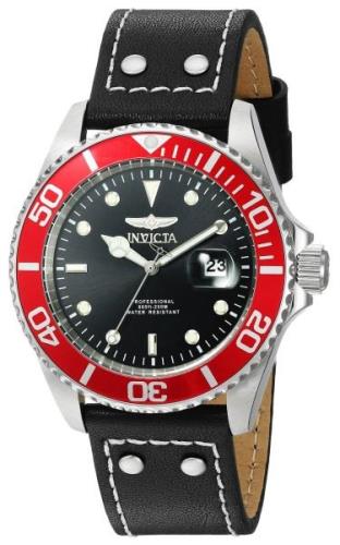 Invicta Miesten kello 22073 Pro Diver Musta/Nahka Ø43 mm