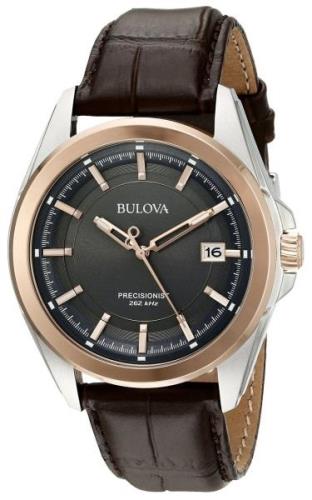 Bulova Miesten kello 98B267 Dress Harmaa/Nahka Ø43 mm