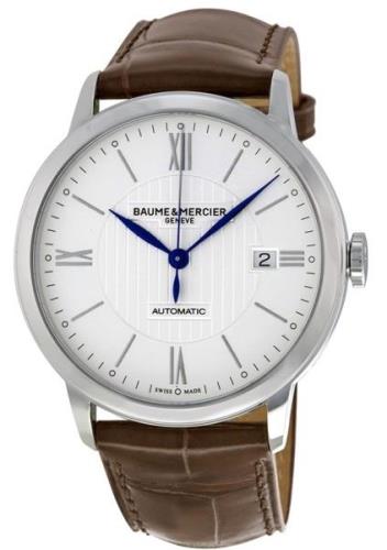 Baume & Mercier Miesten kello MOA10214 Classima Hopea/Nahka Ø40