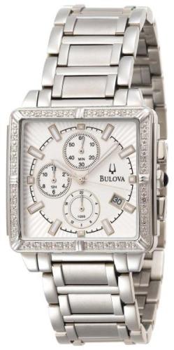 Bulova Miesten kello 96E104 Diamond Valkoinen/Teräs