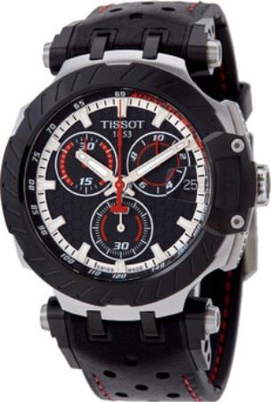 Tissot Miesten kello T115.417.27.051.01 T-Race Musta/Kumi Ø43 mm