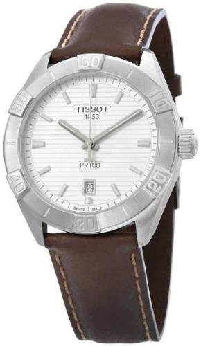 Tissot Miesten kello T101.610.16.031.00 Pr 100 Hopea/Nahka Ø42 mm