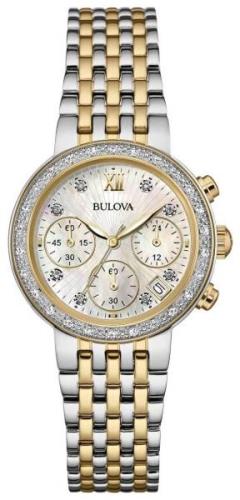 Bulova Naisten kello 98R214 Diamond Hopea/Teräs Ø30 mm