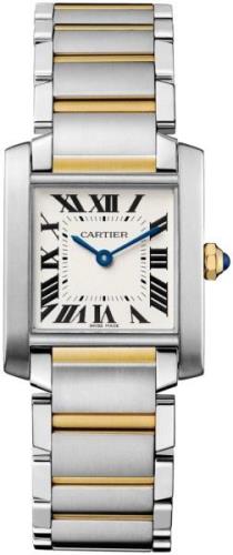 Cartier Naisten kello W2TA0003 Tank Francaise Hopea/18K keltakultaa