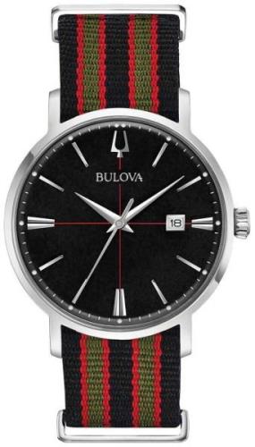 Bulova Miesten kello 96B317 Classic Musta/Tekstiili Ø39 mm