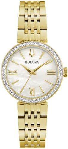 Bulova Naisten kello 98L276 Valkoinen/Kullansävytetty teräs Ø30 mm