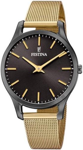 Festina Naisten kello F20508-1 Musta/Kullansävytetty teräs Ø34 mm