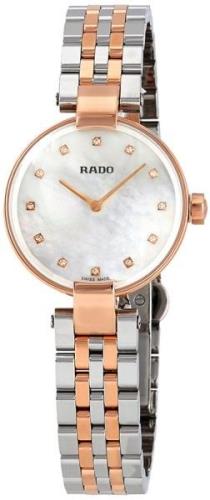 Rado Naisten kello R22855929 Coupole Valkoinen/Punakultasävyinen